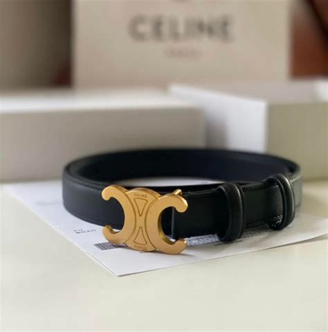 celine bel|celine triomphe leather belt.